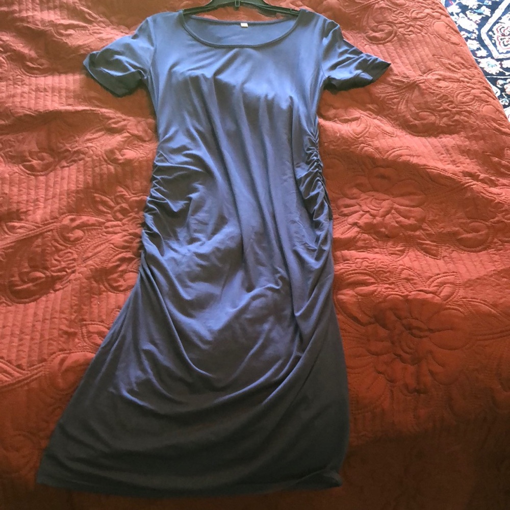 Knee length polyester comfy summer dress!